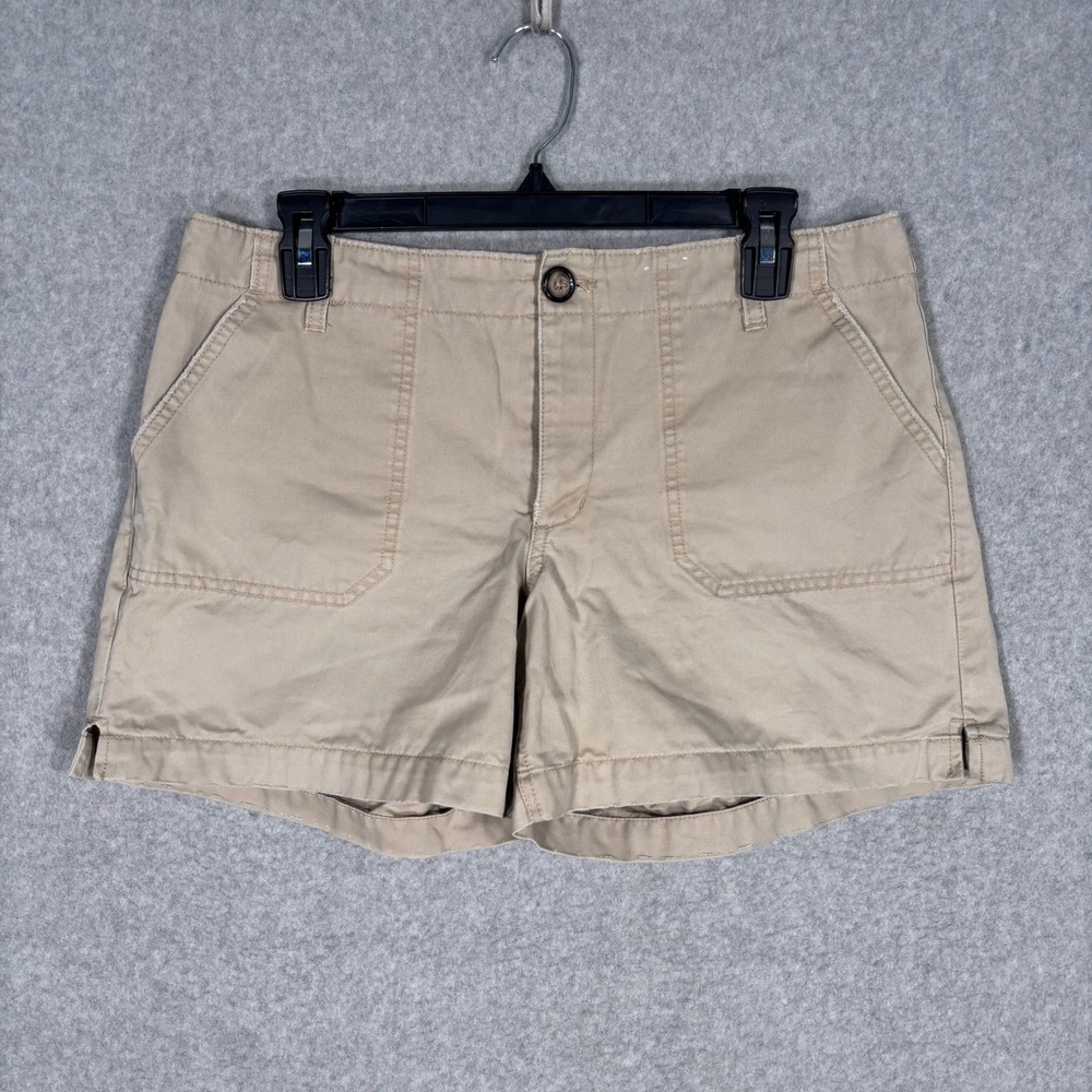 Y2K Vintage Old Navy Utility Chino‎ Shorts 8 Khaki Tan Cotton GORP 00s Grunge